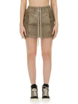 Rick Owens Drkshdw Mini Lido Skirt In Denim