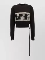 Rick Owens Drkshdw Patterned Intarsia-knit Cotton Jumper In Black