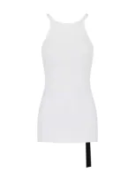 Rick Owens Drkshdw Long Tank Top In White