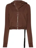 Rick Owens Drkshdw Mountain Hoodie In Brown