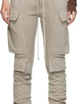 Rick Owens Drkshdw Off-white Porterville Mastodon Megacargo Lounge Pants In 08 Pearl