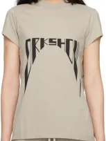 Rick Owens Drkshdw Off-white Porterville Small Level T-shirt In Grey