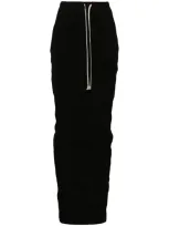 Rick Owens Drkshdw Pull On Pillar Drawstring Skirt In Black