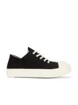 Rick Owens Drkshdw Black Slip On Sneakers In Black/milk