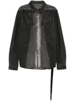 Rick Owens Drkshdw Splintered Shirt In Black