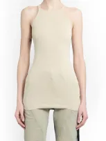 Rick Owens Drkshdw Halterneck Cotton Tank Top In Grey