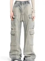 Rick Owens Drkshdw Woman Blue Trousers