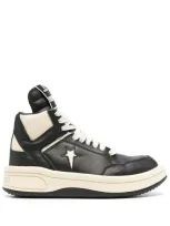 Rick Owens Drkshdw X Drkshdw Black Turbowpn Mid Sneakers