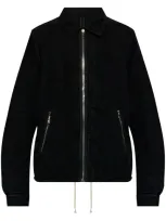 Rick Owens Drkshdw Cotton-twill Zipped Jacket In 09 Black