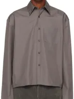 Rier Gray Mini Shirt In Castelrock Poleline