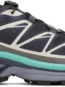 Salomon Gray Xt-6 Sneakers In Nine Iron/quicksilv/