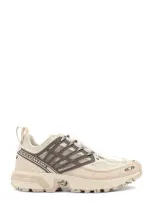 Salomon Unisex Sneakers With Mesh Inserts In White