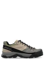 Salomon X-alp Mesh- And Leather-trimmed Suede Sneakers In Green