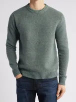 Schott Nyc Wool Blend Zigzag Stitch Sweater In Sage