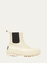 Sorel X Proenza Schouler X Proenza Schouler Leather Rubber Chelsea Booties In Chalk