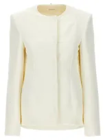 Sportmax "tailored And Cocoon-shaped In White,neutro