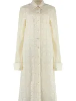 Sportmax Recente Shirtdress In Panna