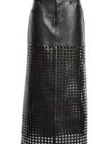 Stand Studio Mavis Leather Skirt In Black