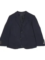 Stefano Ricci Kids' Wool-cashmere Blazer In Navy