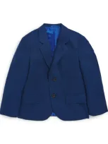 Stefano Ricci Kids' Wool-cashmere Jacket In Blue