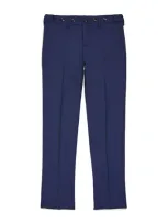 Stefano Ricci Kids' Wool Tailored Trousers In Blue