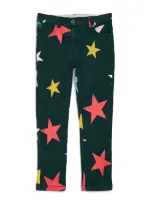 Stella Mccartney Kids' Denim Star Dungarees In Green