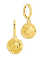 Sterling Forever Laney Cowboy Hat Drop Earrings In Gold