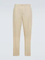 Sunspel Linen Straight Pants In Light Sand