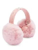 Surell Kids' Girls' Faux Fur Earmuffs In Pink