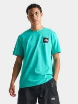 The North Face Inc Men's Nse Box Logo T-shirt In Geyser Aqua