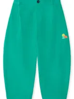 The Sunday Collective Kids' Friday Corduroy Pants In Open Green