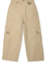 The Sunday Collective Kids' Kids Cargo Pants In Beige/khaki