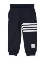 Thom Browne Kids' Cotton 4-bar Sweatpants In Navy