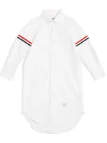 Thom Browne Kids' Oxford Shirt Dress In White