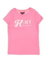 Tommy Hilfiger Babies'  Toddler Girl T-shirt Pink Size 3 Cotton, Polyester