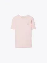 Tory Burch Embellished Logo T-shirt In Pink