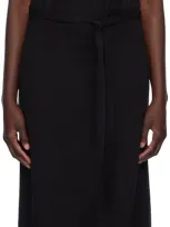 Totême Black Fluid Tie-waist Maxi Dress In 001 Black