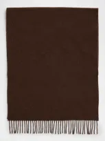 Totême Classic Virgin Wool Scarf In Washed Brown