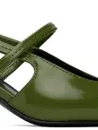 Totême Toteme The Sharp Kitten Heel Slingback Pump In Green