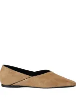 Totême Suede The Everyday Ballet Flats In Beige