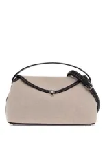 Totême Toteme T-lock Canvas Clutch In Beige