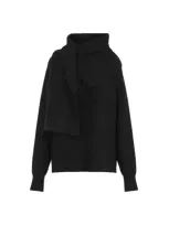 Totême Draped-scarf Knit In Black