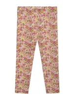 Trotters Kids' Cotton-blend Penny Leggings In Pink