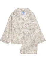 Trotters Kids' Cotton Liberty Print Fawn Pyjama Set In Pink