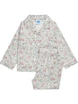 Trotters Kids' Cotton Liberty Print Pony Pyjama Set In Blue