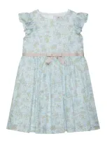 Trotters Kids' Etta Fawn Frill Dress In Blue