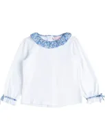 Trotters Kids' Liberty Print Blouse In White