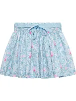 Trotters Kids' Liberty Print Peppa Pig Skirt In Blue