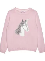 Trotters Kids' Magical Unicorn Sweater In Pink