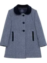 Trotters Kids' Matilda Swing Coat In Navy